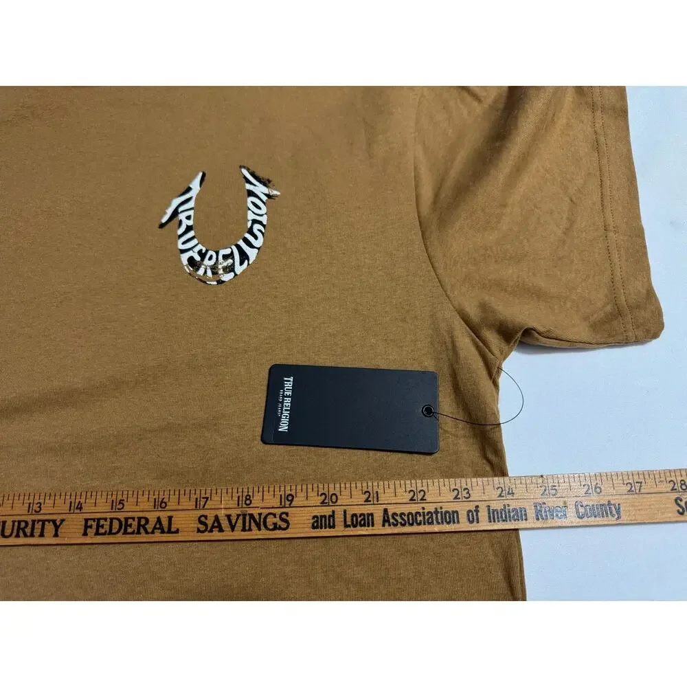 True Religion Tan Shirt Size Small ---24x27 Fits XL----- NEW